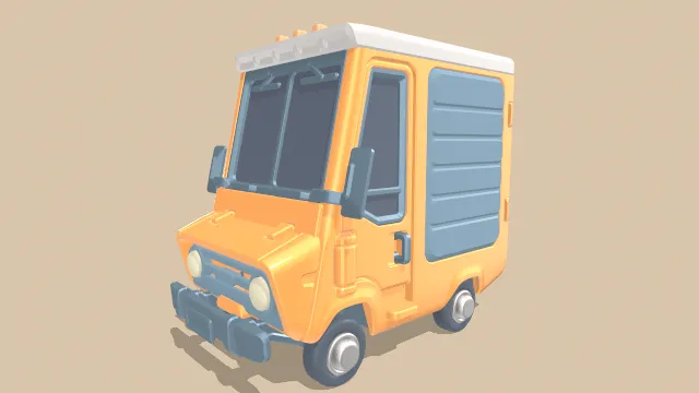 小猪货车可用于3D打印摆件汽车模型动画