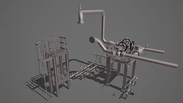 工业管道  3D模型