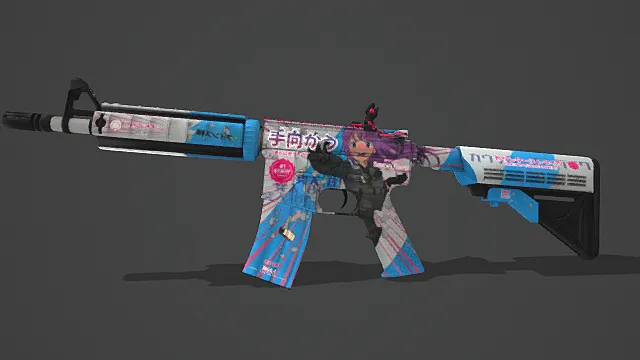 二次元萌系风格涂装枪械模型