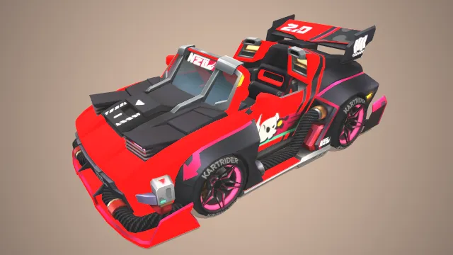 卡通风格汽车跑车赛车模型