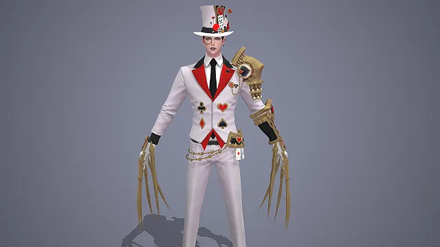 扑克魔术师  机械义肢  绅士人设  幻想风