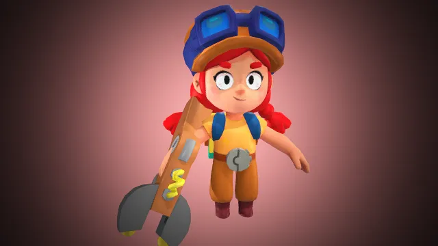 jessie杰西  召唤型战士  荒野乱斗  扳手  游戏模型