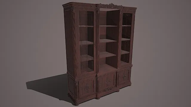 复古书柜衣柜   老旧柜子3D模型