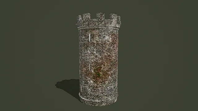 复古石砌防御塔3D模型