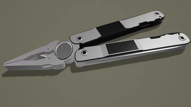 多功能工具钳（带USB与开瓶器）3D模型