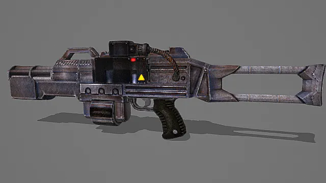 科幻重型风机械步枪3D模型
