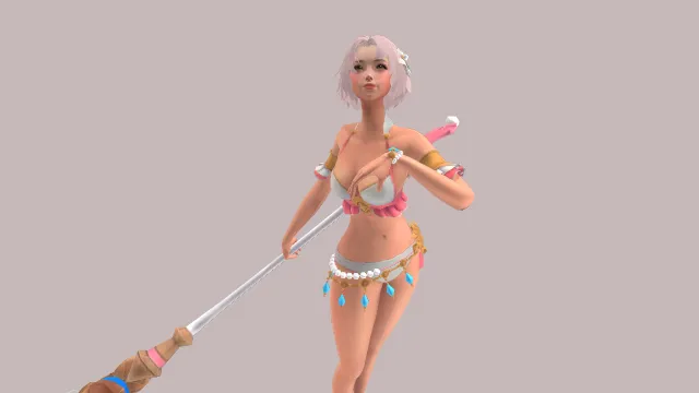 泳装法师  夏日风  泳装皮肤  粉短发