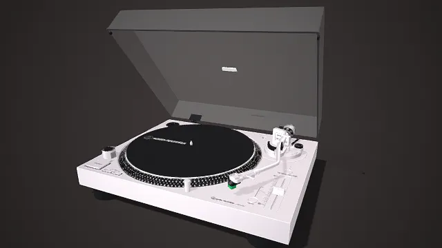 铁三角（audio-technica）  黑胶唱片机  透明防尘  简约利落  专业感  音乐工作室