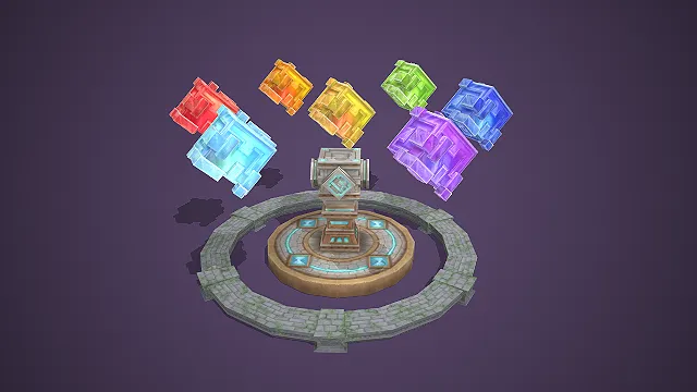 元素祭坛  符文石质  传送阵  副本入口  奇幻魔法