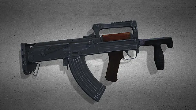 Groza突击步枪  木质握把  游戏主武器  低模渲染