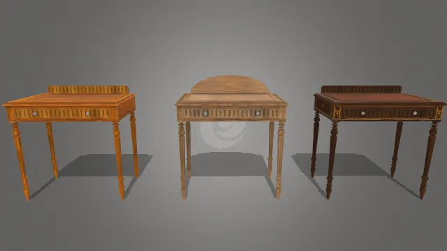 19世纪晚期法国书写桌复古木质桌子