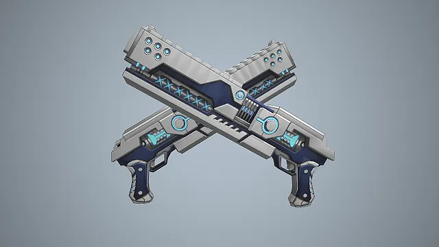 脉冲双枪  科幻武器  脉冲光效设计  重火器