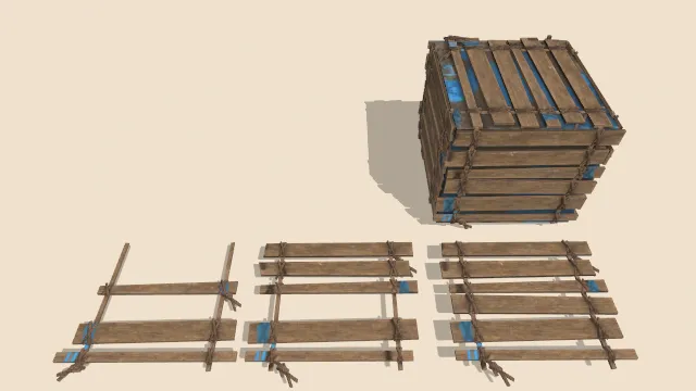 现代风格的木箱托盘