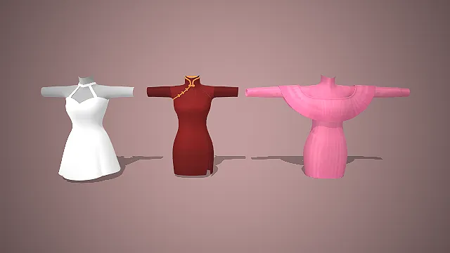 女性服装  旗袍  服饰设计  连衣裙