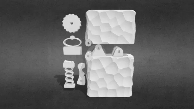 锤纹 zippo 打火机obj.obj