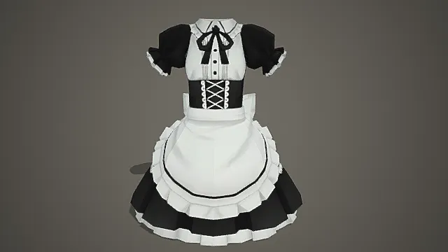 经典黑白女仆装模型 