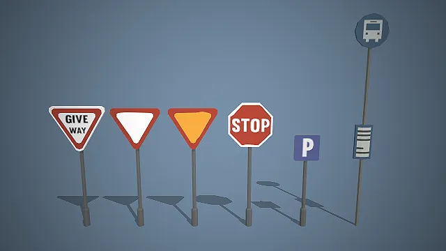 让行标志  减速让行  交通标识集合  道路规则