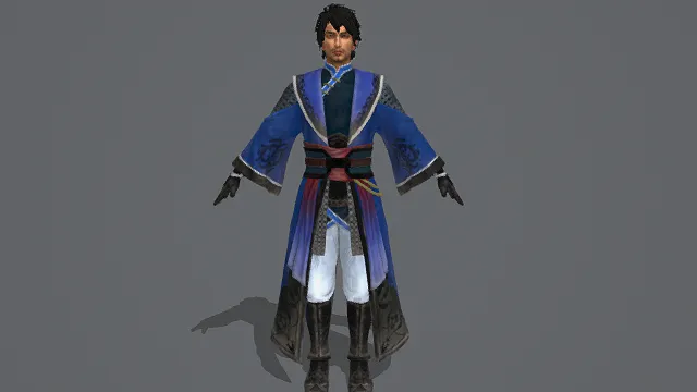 靛蓝儒将·俊雅型阵营偏将套装