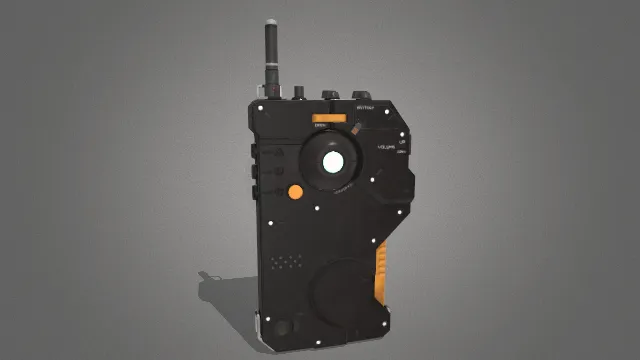 科幻风格对讲机3D模型