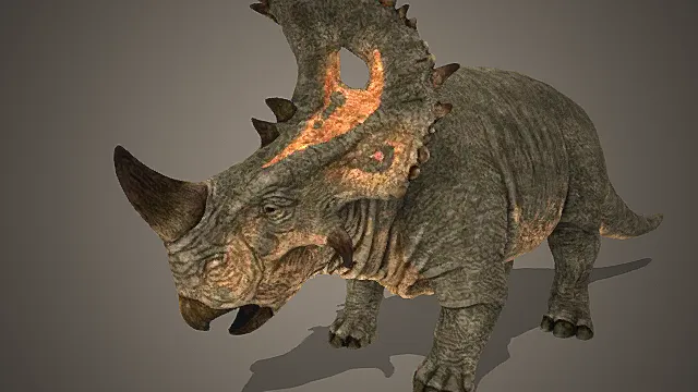 写实三角龙3D生物模型