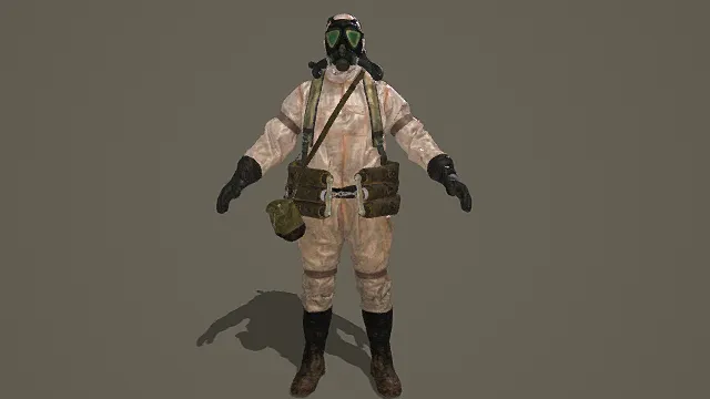 废土核污染防护套装3D模型