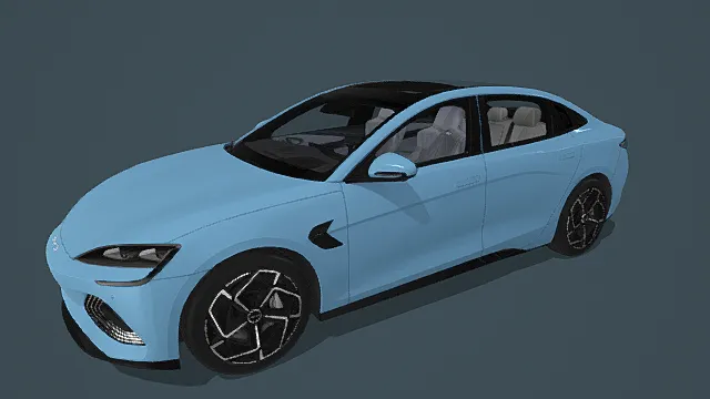 比亚迪海豹纯电动轿车3D模型