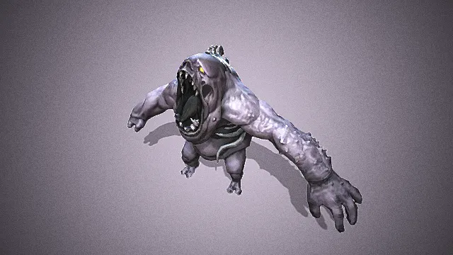 污沼巨口棘魔  狰狞可怖角色  恐怖角色  游戏模型  怪物模型