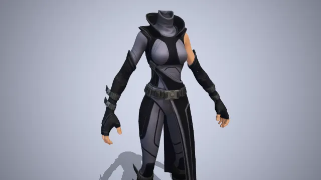 紫色女士服饰，长条下摆作为装饰