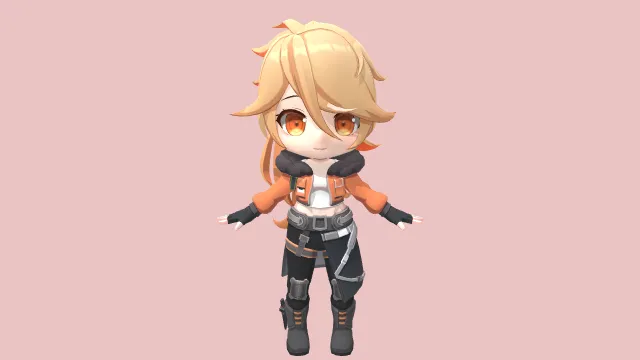 少女模型 3d模型 手办 日系 pbr模型