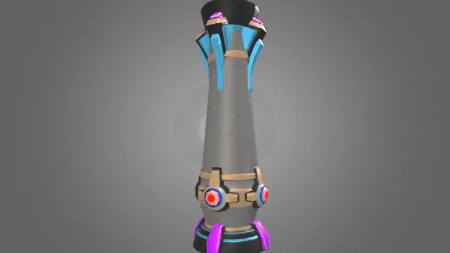 机械石柱道具装饰模型