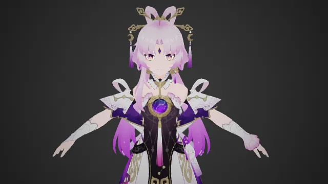 崩坏：星穹铁道  仙舟太卜司  符玄  长发  国风设计  宝石挂饰  