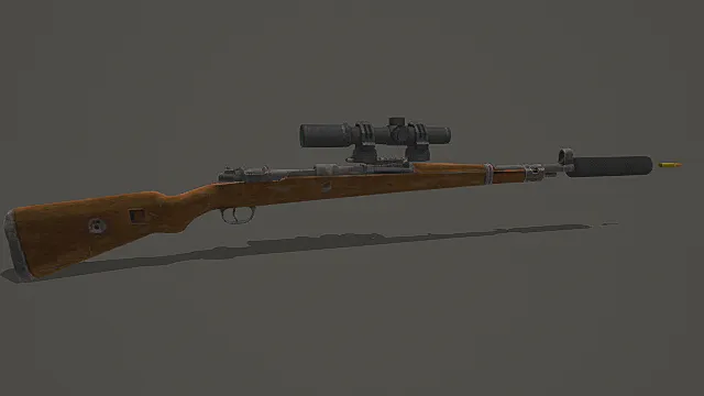 复古军武风格改装狙击步枪模型