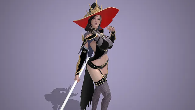 魔女  宽檐巫帽  暗黑幻想风  御姐  法师职业