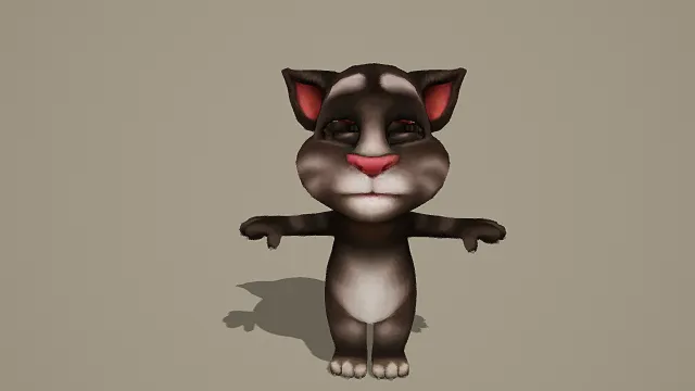 3D卡通风格猫咪角色模型，创意设计（3D角色、卡通风格、可爱萌趣，动物主题，角色元素）