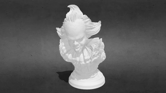 跳舞小丑潘尼怀斯半身像收藏展示STL.stl