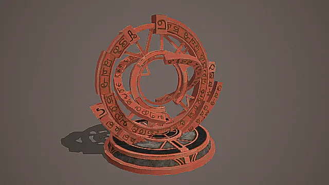 玄幻法阵风格符文轮盘模型 