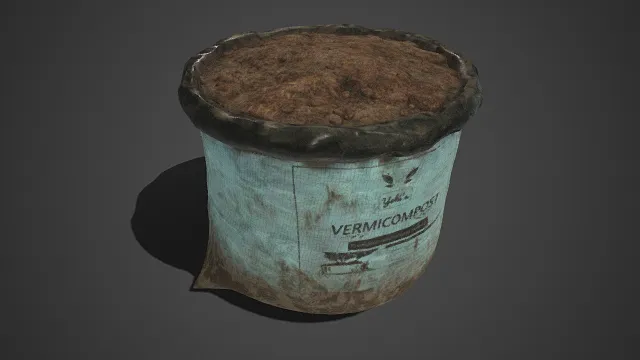 园艺肥料  包装袋  编织袋材质  浅蓝灰色  有机蚯蚓堆肥产品包装  农用物品  蚯蚓粪肥