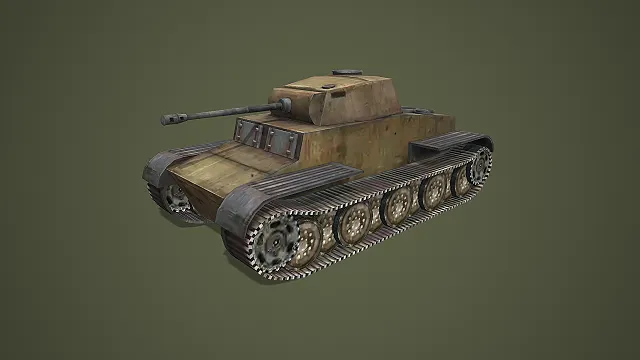 二战德系 PzSfl 自行反坦克炮低模素材