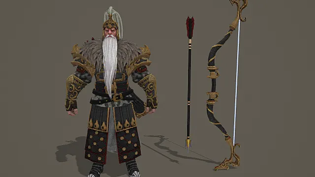 玄金老帅·威肃型古风镇国老将套装