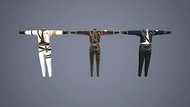 军装风制服  金属链饰  斜跨肩带  双排扣设计