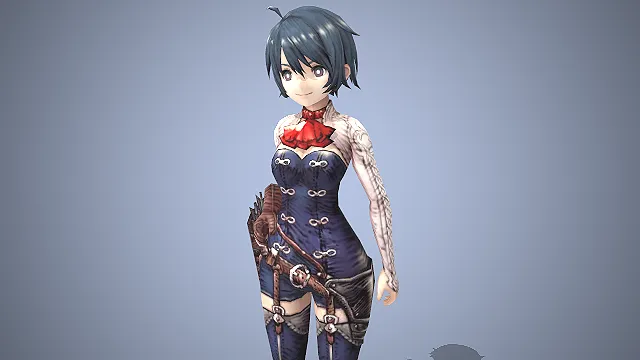 游侠弓箭手  呆毛短发少女  紧身猎装  灵动飒爽