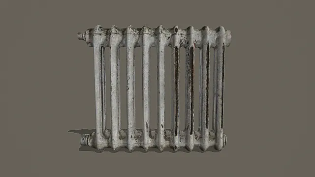 复古做旧铸铁暖气片3D模型