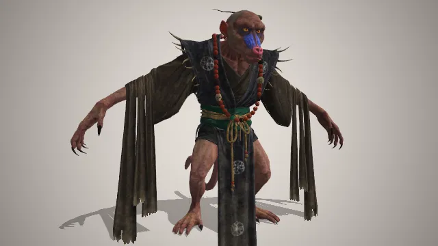 黑神话  通臂猿猴  角色  游戏建模  妖怪