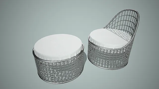 休闲椅   简易3D模型