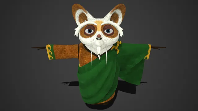 功夫熊猫  浣熊智者  长白须  东方宗师  宽袍  草鞋  