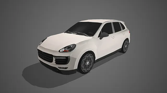 白色豪华运动 SUV3D 模型