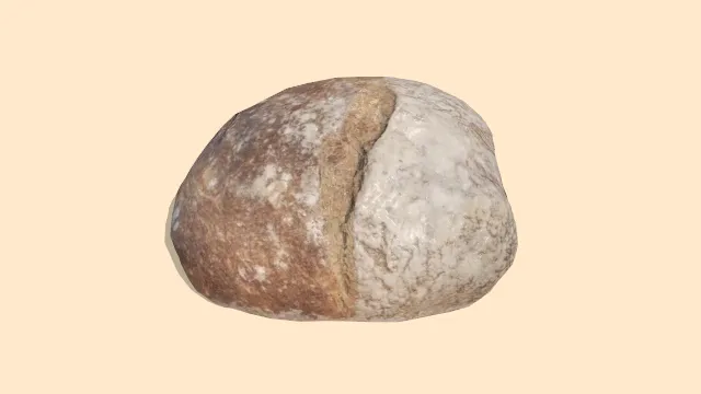 三维扫描面包烘焙甜点食物模型