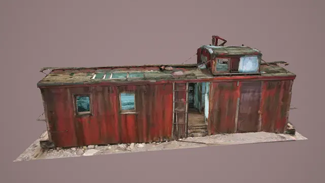 3D卡通风格废土建筑模型，创意设计（3D建筑、卡通风格、硬核废土风，建筑设计主题）