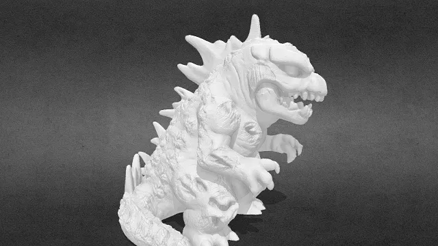 哥斯拉僵尸  恐怖  雕塑 小雕像obj.obj