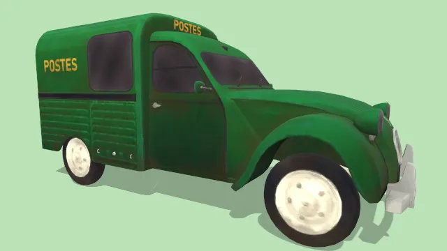 风格化的卡车货车集装箱汽车